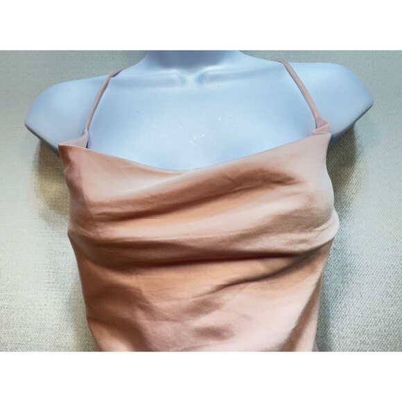 Princess Polly Womens Satin Strappy Mini Dress Size 6 Pink Sleeveless Party Chic - Picture 6 of 11